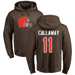 Antonio Callaway Brown Name & Number Logo - #11 Football Cleveland Browns Pullover Hoodie