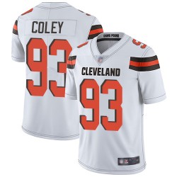 Limited Youth Trevon Coley White Road Jersey - #93 Football Cleveland Browns Vapor Untouchable