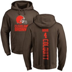 Britton Colquitt Brown Backer - #4 Football Cleveland Browns Pullover Hoodie