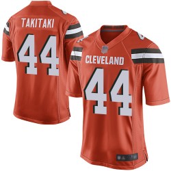 Game Men's Sione Takitaki Orange Alternate Jersey - #44 Football Cleveland Browns