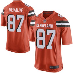 Game Men's Seth DeValve Orange Alternate Jersey - #87 Football Cleveland Browns