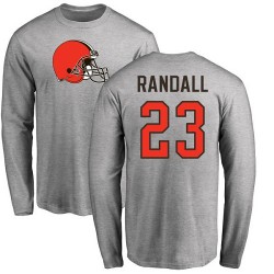 Damarious Randall Ash Name & Number Logo - #23 Football Cleveland Browns Long Sleeve T-Shirt