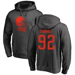 Chad Thomas Ash One Color - #92 Football Cleveland Browns Pullover Hoodie