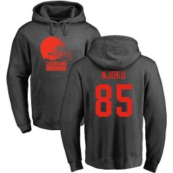 David Njoku Ash One Color - #85 Football Cleveland Browns Pullover Hoodie
