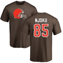 David Njoku Brown Name & Number Logo - #85 Football Cleveland Browns T-Shirt