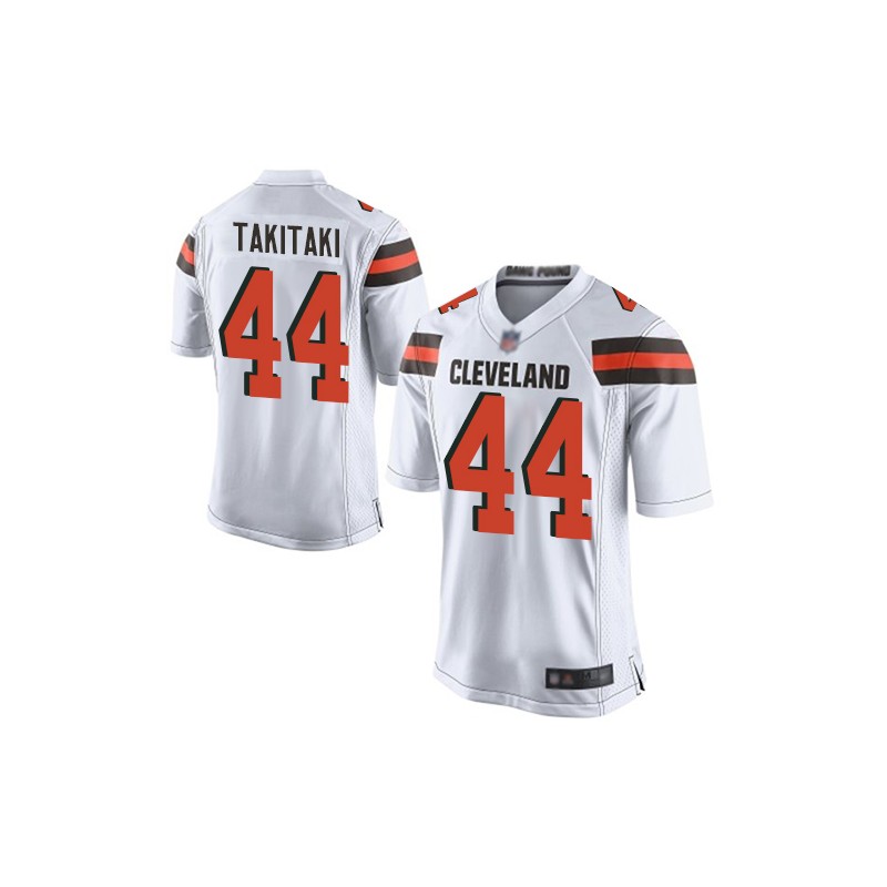 Game Men's Sione Takitaki White Road Jersey - #44 Football Cleveland Browns  Size 40/M