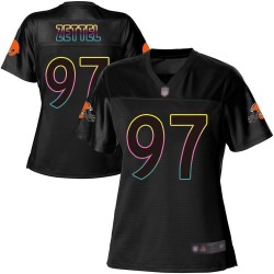Game Women's Anthony Zettel Black Jersey - #97 Football Cleveland Browns Fashion
