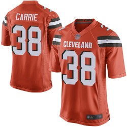 Game Men's T. J. Carrie Orange Alternate Jersey - #38 Football Cleveland Browns