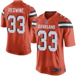 Game Men's Sheldrick Redwine Orange Alternate Jersey - #33 Football Cleveland Browns