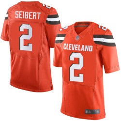 Elite Men's Austin Seibert Orange Alternate Jersey - #2 Football Cleveland Browns