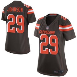 Game Women's Duke Johnson Brown Home Jersey - #29 Football Cleveland Browns