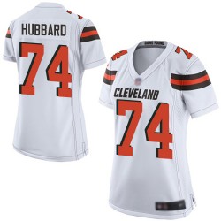 Game Women's Chris Hubbard White Road Jersey - #74 Football Cleveland Browns
