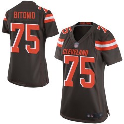 Game Women's Joel Bitonio Brown Home Jersey - #75 Football Cleveland Browns