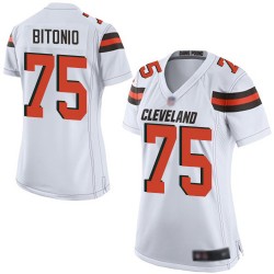 Game Women's Joel Bitonio White Road Jersey - #75 Football Cleveland Browns
