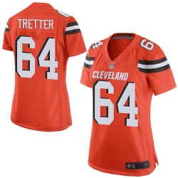 Game Women's JC Tretter Orange Alternate Jersey - #64 Football Cleveland Browns