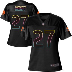 Game Women's Kareem Hunt Black Jersey - #27 Football Cleveland Browns Fashion