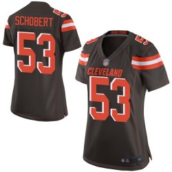 Game Women's Joe Schobert Brown Home Jersey - #53 Football Cleveland Browns