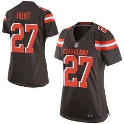 Game Women's Kareem Hunt Brown Home Jersey - #27 Football Cleveland Browns