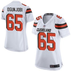 Game Women's Larry Ogunjobi White Road Jersey - #65 Football Cleveland Browns