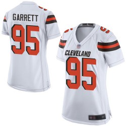 Game Women's Myles Garrett White Road Jersey - #95 Football Cleveland Browns