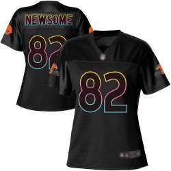 Game Women's Ozzie Newsome Black Jersey - #82 Football Cleveland Browns Fashion