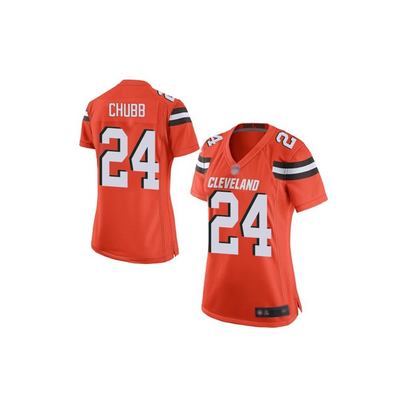 Game Women's Nick Chubb Orange Alternate Jersey - #24 Football Cleveland  Browns Size S