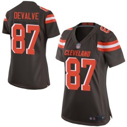 Game Women's Seth DeValve Brown Home Jersey - #87 Football Cleveland Browns