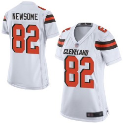 Game Women's Ozzie Newsome White Road Jersey - #82 Football Cleveland Browns