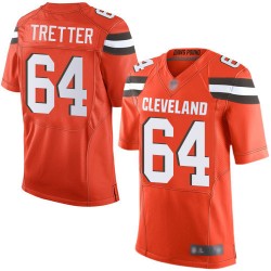 Elite Men's JC Tretter Orange Alternate Jersey - #64 Football Cleveland Browns