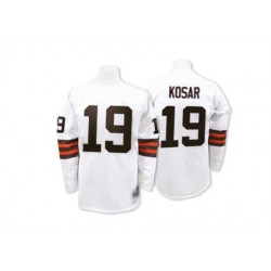 Authentic Men's Bernie Kosar White Road Jersey - #19 Football Cleveland Browns Throwback