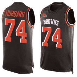 Limited Men's Chris Hubbard Brown Jersey - #74 Football Cleveland Browns Player Name & Number Tank Top