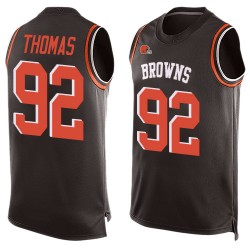 Limited Men's Chad Thomas Brown Jersey - #92 Football Cleveland Browns Player Name & Number Tank Top