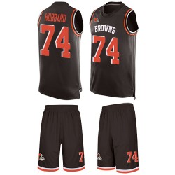 Limited Men's Chris Hubbard Brown Jersey - #74 Football Cleveland Browns Tank Top Suit
