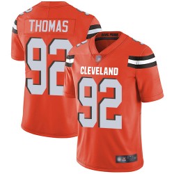 Limited Men's Chad Thomas Orange Alternate Jersey - #92 Football Cleveland Browns Vapor Untouchable