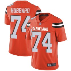 Limited Men's Chris Hubbard Orange Alternate Jersey - #74 Football Cleveland Browns Vapor Untouchable