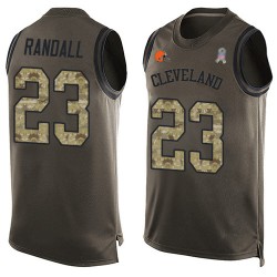 Limited Men's Damarious Randall Green Jersey - #23 Football Cleveland Browns Salute to Service Tank Top