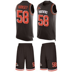 Limited Men's Christian Kirksey Brown Jersey - #58 Football Cleveland Browns Tank Top Suit