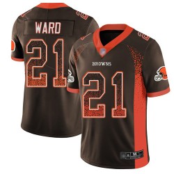 Limited Men's Denzel Ward Brown Jersey - #21 Football Cleveland Browns Rush Drift Fashion