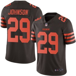 Limited Men's Duke Johnson Brown Jersey - #29 Football Cleveland Browns Rush Vapor Untouchable