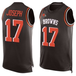 Limited Men's Greg Joseph Brown Jersey - #17 Football Cleveland Browns Player Name & Number Tank Top