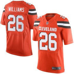 Elite Men's Greedy Williams Orange Alternate Jersey - #26 Football Cleveland Browns