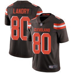 Limited Men's Jarvis Landry Brown Home Jersey - #80 Football Cleveland Browns Vapor Untouchable