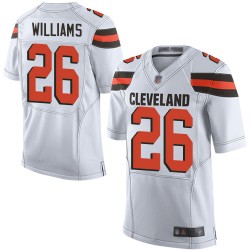 Elite Men's Greedy Williams White Road Jersey - #26 Football Cleveland Browns
