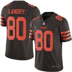Limited Men's Jarvis Landry Brown Jersey - #80 Football Cleveland Browns Rush Vapor Untouchable