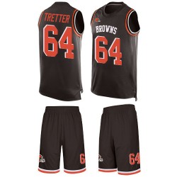 Limited Men's JC Tretter Brown Jersey - #64 Football Cleveland Browns Tank Top Suit