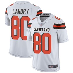 Limited Men's Jarvis Landry White Road Jersey - #80 Football Cleveland Browns Vapor Untouchable